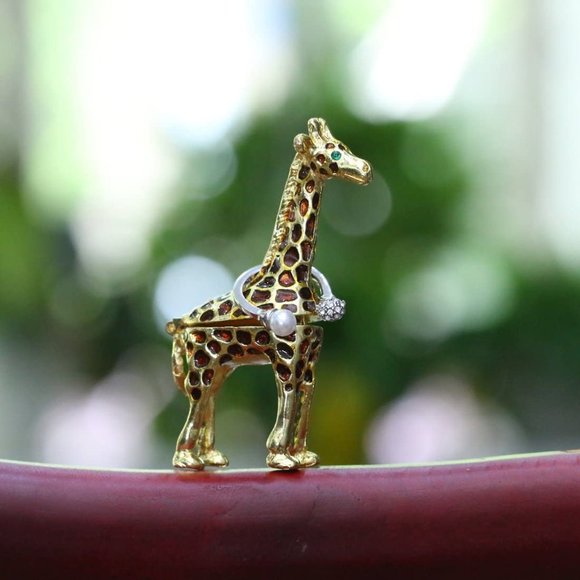 Giraffe Jewelry - Giraffe box - ring holder